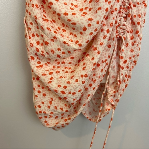 NWT Cotton Candy LA Rosebud Floral Shirred Tank Dress Salmon Size M - Picture 9 of 10